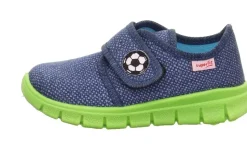 superfit Kinder Hausschuh BOBBY Klettverschluss BLAU/GRÜN 1-800266-8000