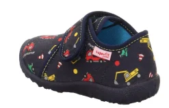 superfit Kinder Hausschuh SPOTTY Klettverschluss BLAU/MEHRFARBIG 1-009246-8130