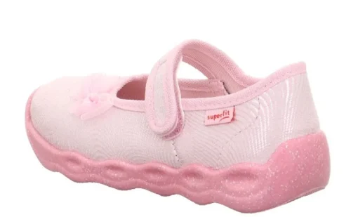 superfit Kinder Hausschuh BUBBLE Klettverschluss ROSA/WEIß 1-006271-5540