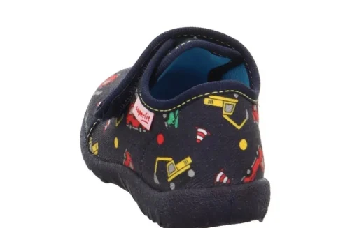 superfit Kinder Hausschuh SPOTTY Klettverschluss BLAU/MEHRFARBIG 1-009246-8130