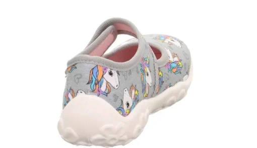 superfit Kinder Hausschuh BONNY Klettverschluss GRAU 1-800283-2050