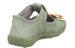 superfit Kinder Hausschuh SPOTTY Klettverschluss HELLGRÜN mit TIGER 1-009256-7500