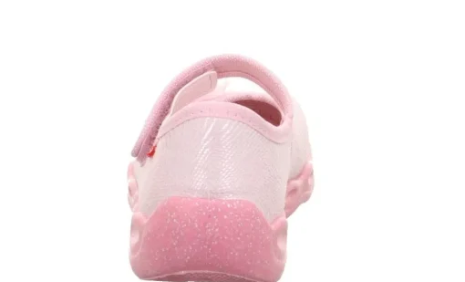 superfit Kinder Hausschuh BUBBLE Klettverschluss ROSA/WEIß 1-006271-5540