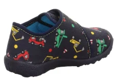 superfit Kinder Hausschuh SPOTTY Klettverschluss BLAU/MEHRFARBIG 1-009246-8130