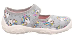 superfit Kinder Hausschuh BONNY Klettverschluss GRAU 1-800283-2050