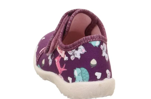 superfit Kinder Hausschuh SPOTTY Klettverschluss ROT/MEHRFARBIG 1-009246-5000