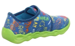 superfit Kinder Hausschuh BUBBLE Klettverschluss BLAU 1-006273-8000