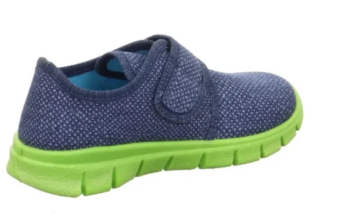 superfit Kinder Hausschuh BOBBY Klettverschluss BLAU/GRÜN 1-800266-8000