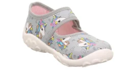 superfit Kinder Hausschuh BONNY Klettverschluss GRAU 1-800283-2050