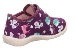 superfit Kinder Hausschuh SPOTTY Klettverschluss ROT/MEHRFARBIG 1-009246-5000