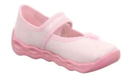 superfit Kinder Hausschuh BUBBLE Klettverschluss ROSA/WEIß 1-006271-5540