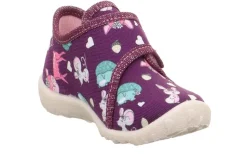 superfit Kinder Hausschuh SPOTTY Klettverschluss ROT/MEHRFARBIG 1-009246-5000