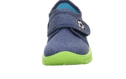 superfit Kinder Hausschuh BOBBY Klettverschluss BLAU/GRÜN 1-800266-8000