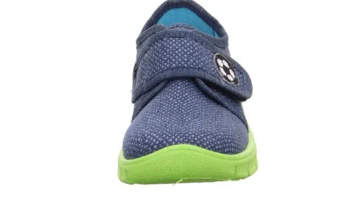 superfit Kinder Hausschuh BOBBY Klettverschluss BLAU/GRÜN 1-800266-8000