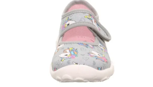 superfit Kinder Hausschuh BONNY Klettverschluss GRAU 1-800283-2050