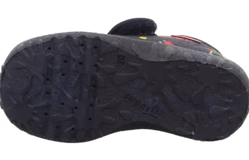 superfit Kinder Hausschuh SPOTTY Klettverschluss BLAU/MEHRFARBIG 1-009246-8130