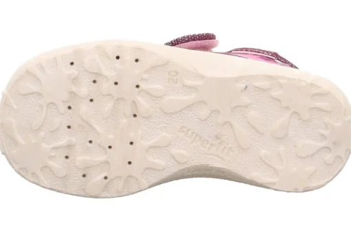 superfit Kinder Hausschuh SPOTTY Klettverschluss ROT/MEHRFARBIG 1-009246-5000
