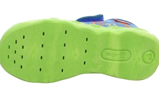 superfit Kinder Hausschuh BUBBLE Klettverschluss BLAU 1-006273-8000
