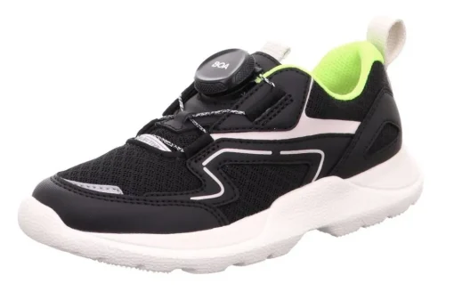 superfit RUSH SCHWARZ/WEISS Kinder Halbschuh Sneaker 1-000210-0000