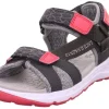 superfit Sandale CRISS CROSS grau pink Trekking 1-000580-2000