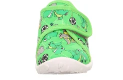 superfit SPOTTY - Grün/Mehrfarbig Hausschuh mit Klettverschluss Dino, Fußball S13 1-009246-7010