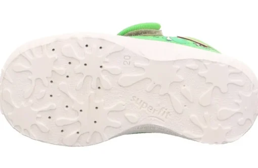superfit SPOTTY - Grün/Mehrfarbig Hausschuh mit Klettverschluss Dino, Fußball S13 1-009246-7010