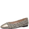 Tamaris Ballerina schwarz Materialmix S14 1-22194-42