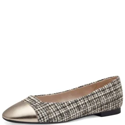 Tamaris Ballerina schwarz Materialmix S14 1-22194-42
