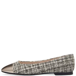 Tamaris Ballerina schwarz Materialmix S14 1-22194-42