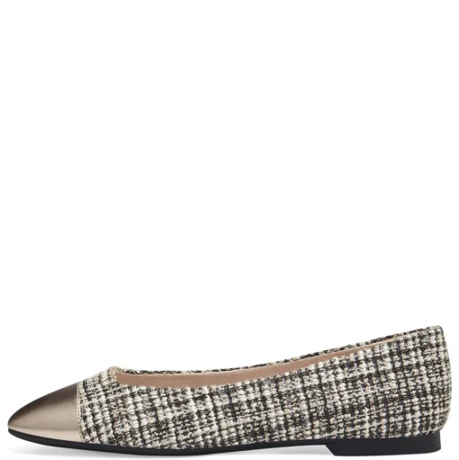 Tamaris Ballerina schwarz Materialmix S14 1-22194-42