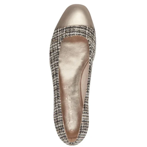 Tamaris Ballerina schwarz Materialmix S14 1-22194-42