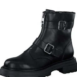 Tamaris Boots Stiefeletten Leder Zierschnallen schwarz S23 1-25320-41