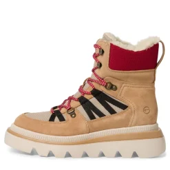 Tamaris Damen Schnürboots DUOtex- Membran Warmfutter Wechselfußbett beige S23 1-26284-41