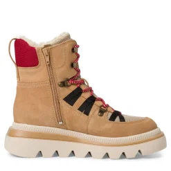 Tamaris Damen Schnürboots DUOtex- Membran Warmfutter Wechselfußbett beige S23 1-26284-41