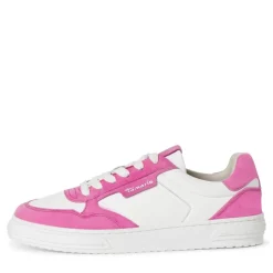 Tamaris Damen Sneaker Leder- Mix Wechselfußbett grün, pink S14 1-23617-42