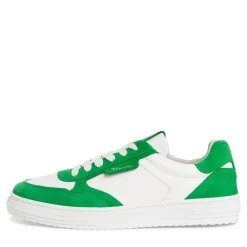 Tamaris Damen Sneaker Leder- Mix Wechselfußbett grün, pink S14 1-23617-42