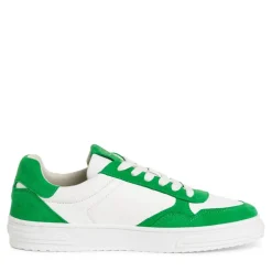 Tamaris Damen Sneaker Leder- Mix Wechselfußbett grün, pink S14 1-23617-42