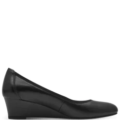 Tamaris Keilpumps Leder TOUCHit- Fußbett ANTISLIDE schwarz S14 1-22320-42