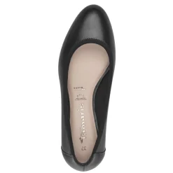 Tamaris Keilpumps Leder TOUCHit- Fußbett ANTISLIDE schwarz S14 1-22320-42