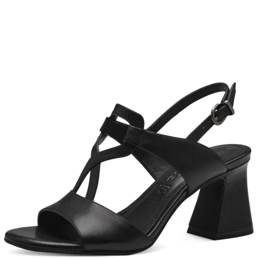 Tamaris Ledersandalette schwarz  S14 1-28379-42