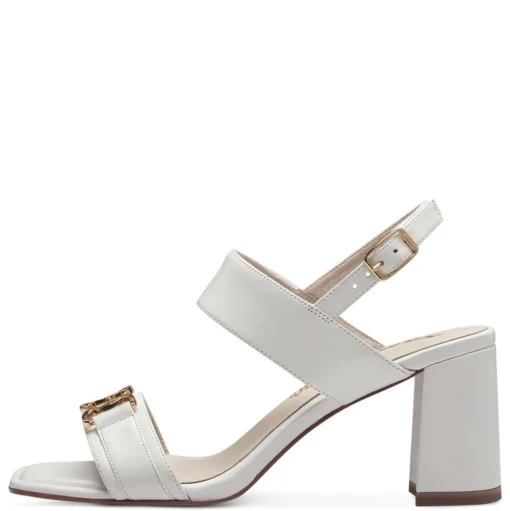 Tamaris Ledersandalette weiß mit Applikation S14 1-28333-42