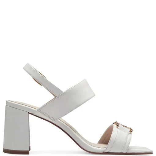 Tamaris Ledersandalette weiß mit Applikation S14 1-28333-42