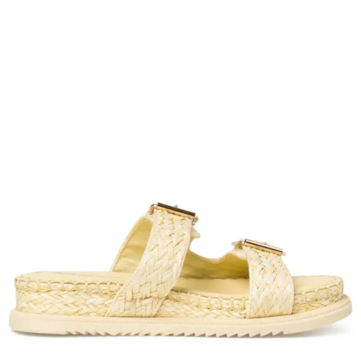 Tamaris Pantolette Flechtoptik gelb S12 1-1-27507-38
