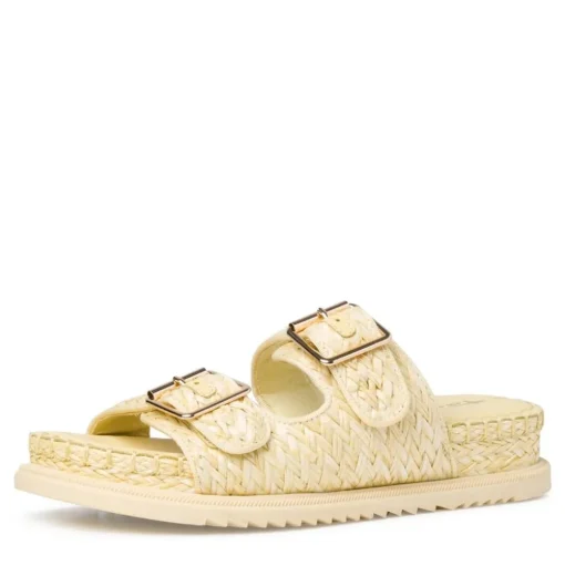 Tamaris Pantolette Flechtoptik gelb S12 1-1-27507-38