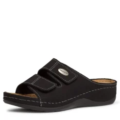 Tamaris Pantolette Leder Klettverschluss schwarz  1-1-27510-26