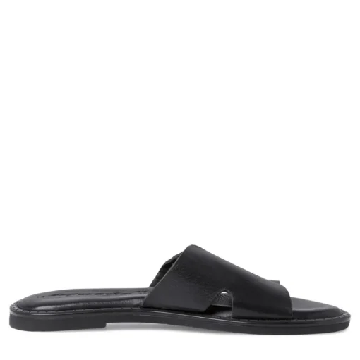 Tamaris Pantolette Leder TOUCHit Fußbett schwarz S12  1-1-27135-28