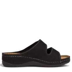 Tamaris Pantolette Leder Klettverschluss schwarz  1-1-27510-26