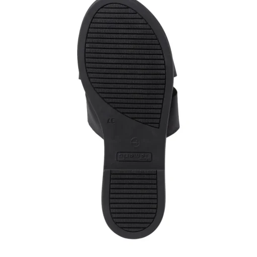 Tamaris Pantolette Leder TOUCHit Fußbett schwarz S12  1-1-27135-28