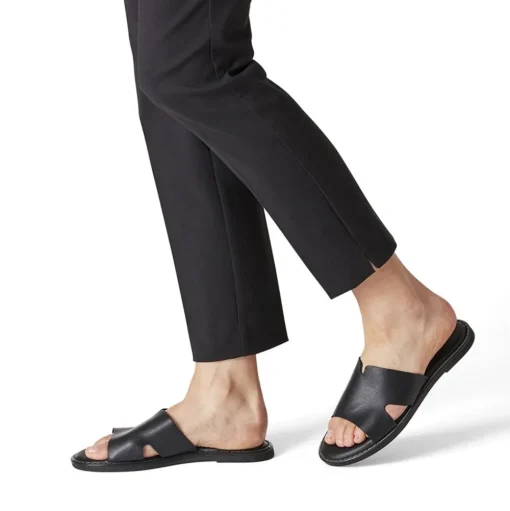 Tamaris Pantolette Leder TOUCHit Fußbett schwarz S12  1-1-27135-28