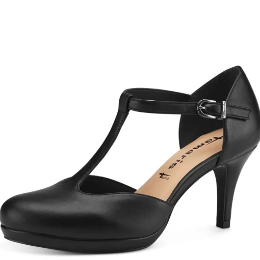 Tamaris Pumps black matt, pearl S13  1-1-24463-20